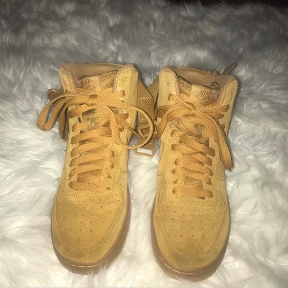 tan nike forces